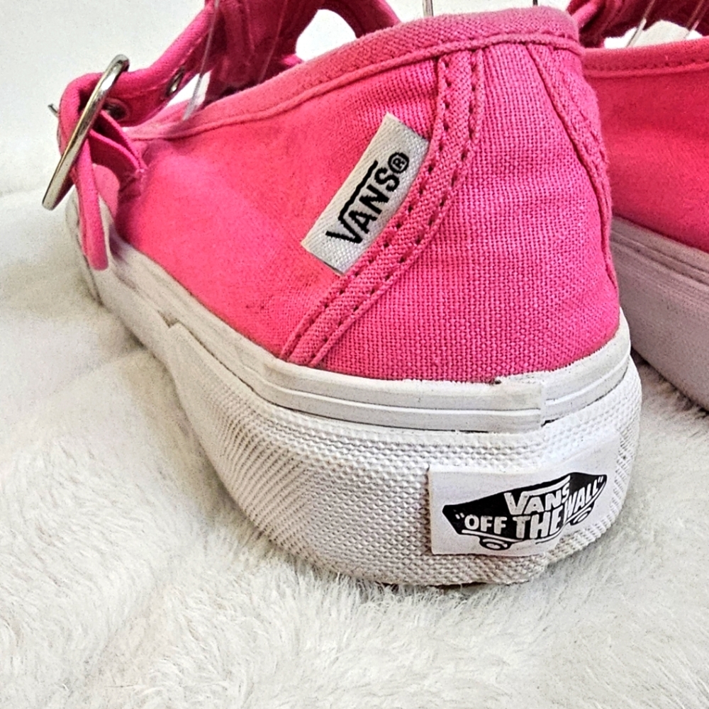 Vans Style 93 Retro Pink Mary Jane Heart Buckle Lug Sole Sneakers US M-6 W-7.5 - Picture 10 of 12